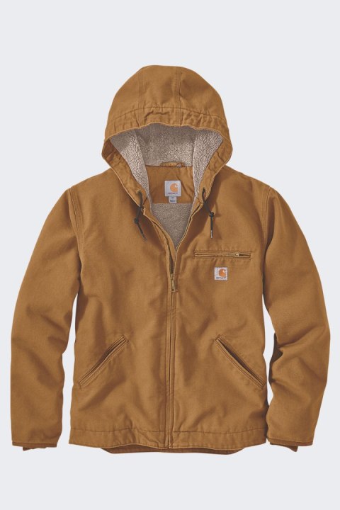 Kurtka Carhartt Washed Duck Sherpa Lined Brown Kurtka Carhartt Washed Duck Sherpa Lined Brown