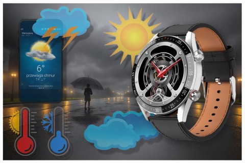 SMARTWATCH MĘSKI GRAVITY GT4-5 - WYKONYWANIE POŁĄCZEŃ, KROKOMIERZ (sg023e)