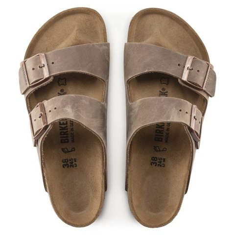 Klapki Birkenstock Arizona Tabacco Brown męskie/damskie brązowe regular szerokie (0352201)