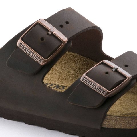 Klapki damskie/męskie brązowe Birkenstock Arizona Nubuk Habana narrow wąskie (52533)